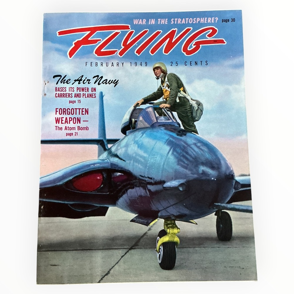 Vintage Flying Magazine February 1949 McDonnell Banshee F2H Air Navy Aviation